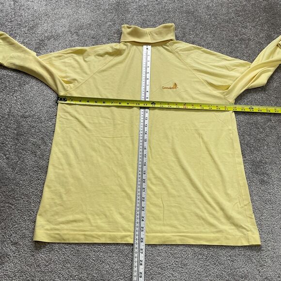 The Izod Club Vintage Turtle Neck Shirt Mens Large Yellow Long Sleeve Outdoor - Picture 7 of 10